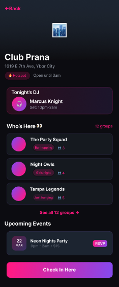 NightSync Who's Here screen